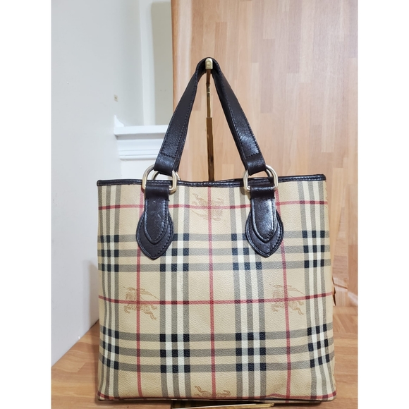 BURBERRY Haymarket Check Coated Canvas Onslow Tote Bag - Picture 5 of 12